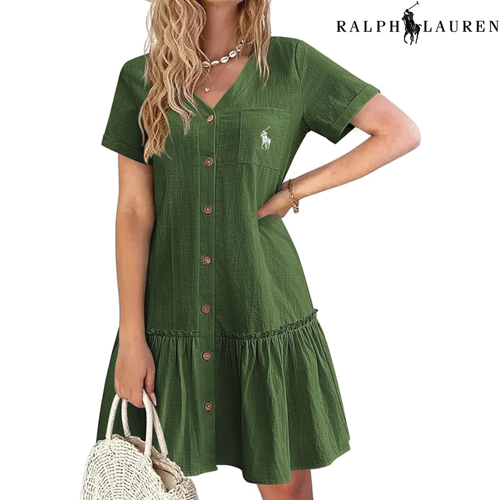 Ꮢаlрh Ꮮаurеn – Summer Dress with Straps and Fitted Cut