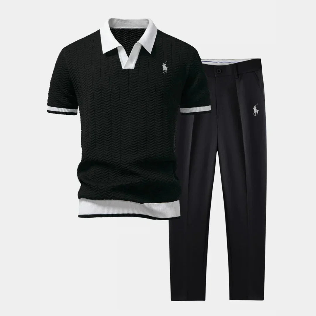 RL™ Ensemble – Polo col V et pantalon fuselé slim