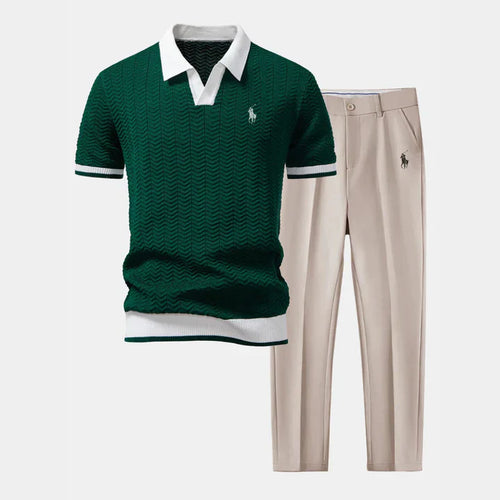 RL™ Ensemble – Polo col V et pantalon fuselé slim