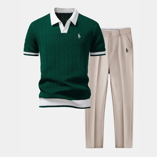 RL™ Ensemble – Polo col V et pantalon fuselé slim