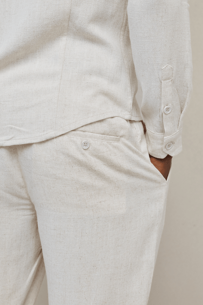 Cami Linen Straight Leg Trouser - Oatmeal