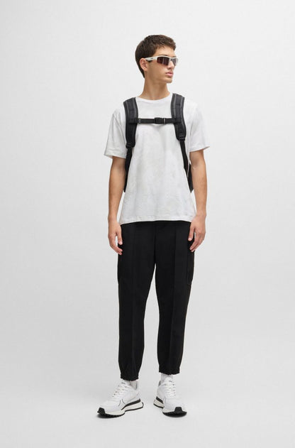 Mixed Material Sneakers with Side Logo HB