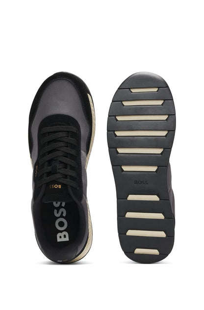 Mixed Material Sneakers with Suede Finishes HB