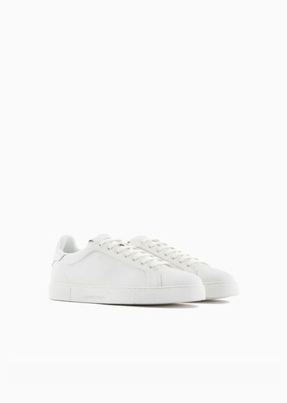 Leather Sneakers with Logo on the Sole AX
