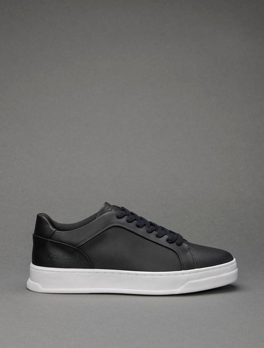 CK Men's Low-Top Leather Sneakers in Black