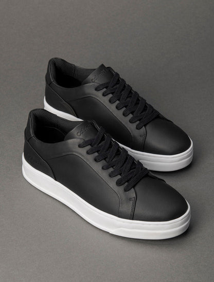 CK Men's Low-Top Leather Sneakers in Black
