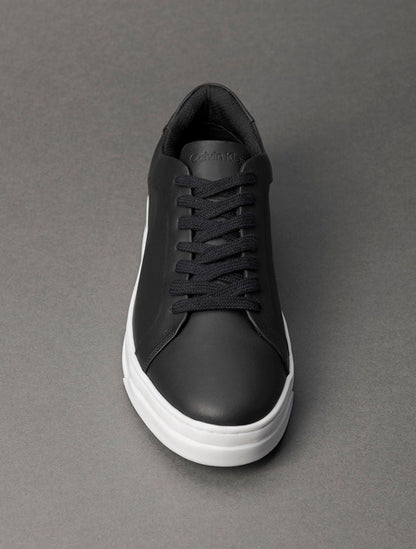 CK Men's Low-Top Leather Sneakers in Black
