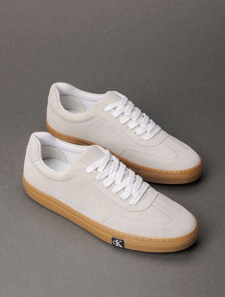 CK Jeans Off White Men's Project Suede Sneakers