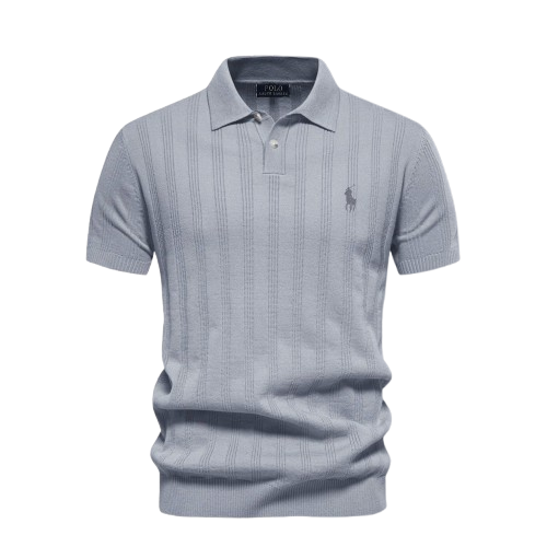 Men's Textured Knit Polo Shirt RL