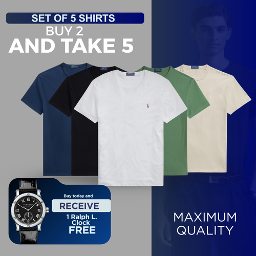 KIT RALPH L. SHIRTS [PAY 2 GET 5] + WATCH
