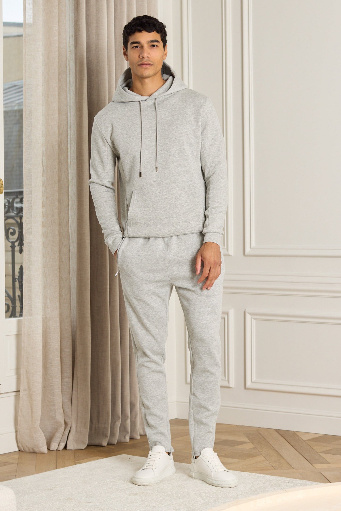 Luxe Hoodie - Grey Marl