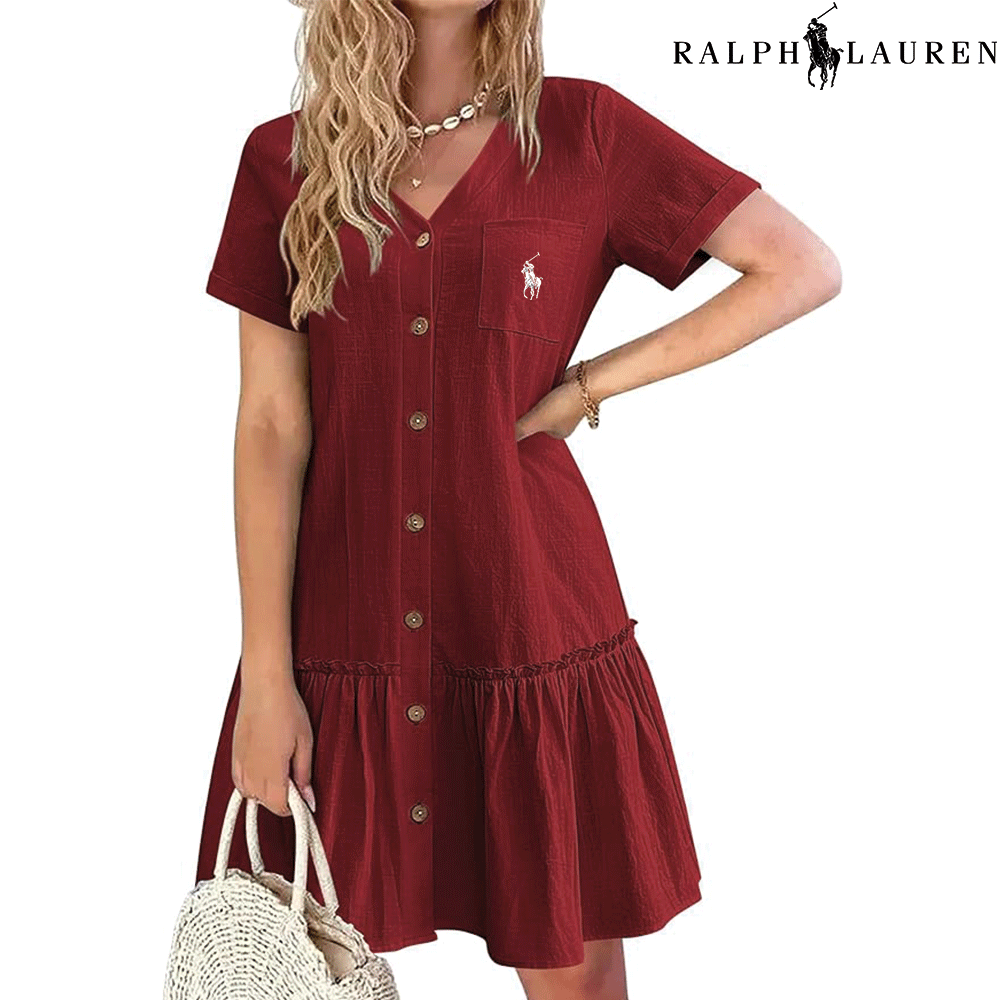 Ꮢаlрh Ꮮаurеn – Summer Dress with Straps and Fitted Cut