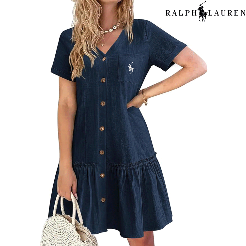Ꮢаlрh Ꮮаurеn – Summer Dress with Straps and Fitted Cut