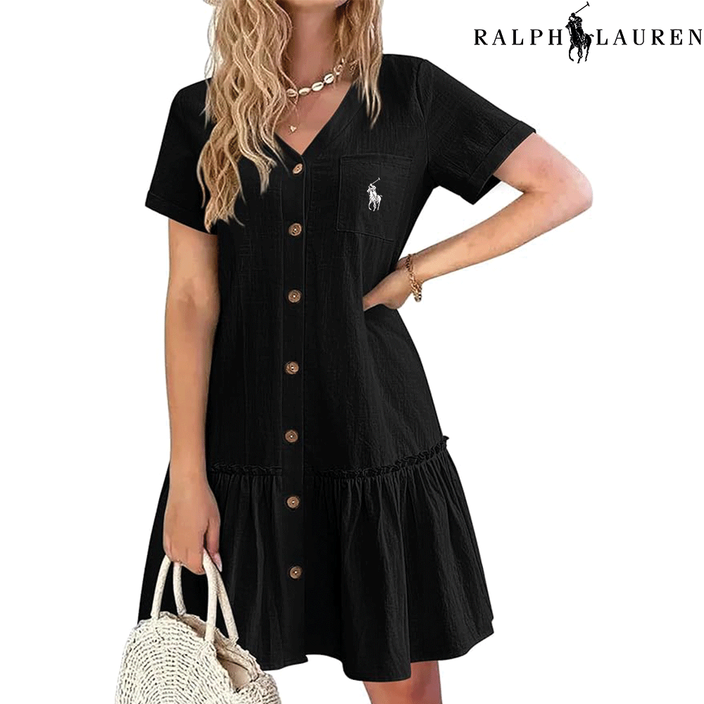 Ꮢаlрh Ꮮаurеn – Summer Dress with Straps and Fitted Cut